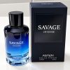 Asten Savage Intense, apă de parfum pentru bărbați, 100 ml, cu flacon albastru și cutie originală.